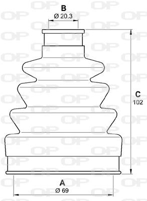 OPEN PARTS Комплект пылника, приводной вал SJK7077.00